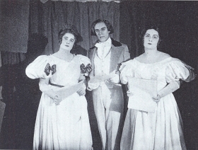 The Queen of Spades. Trio at the ball: MA. Elizarova, A.P. Ivanov, I.V. Leliva. The photo. ( .   : .. , .. , .. . .) (Belyaev)