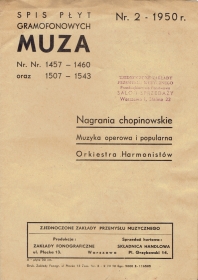 Muza - Katalog  2- 1950. (Jurek)