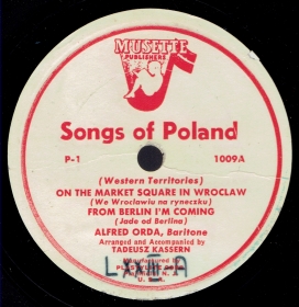 1) On the market square in Wroclaw, 2) From Berlin Im coming (1) We Wrocławiu na Rynecku, 2) Jadę od Berlina), folk song (Jurek)