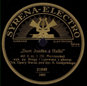 The duet of Jontek and Halka (Duet Jontka i Halki) (Opera Halka, act 2) (Jurek)