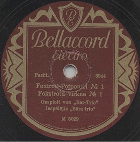 Foxtrot Potpourri No.1 (    1), medley (Zonofon)