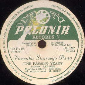 The passing years (Piosenka starszego pana), song (mgj)