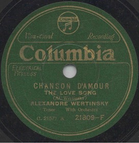 Chanson damour (  ), romance (Zonofon)
