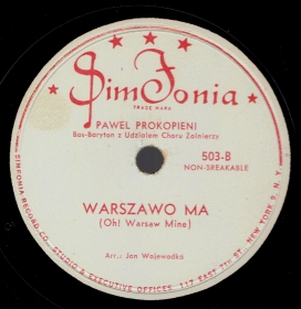Oh! Warsaw mine (Warszawo ma) ( ), song (Jurek)